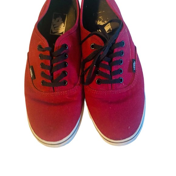 Vans burgundy in color men's size 8 woman's size 9.5 sneakers - Picture 6 of 8